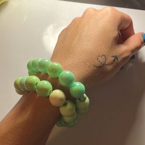 Green stretchy bracelets